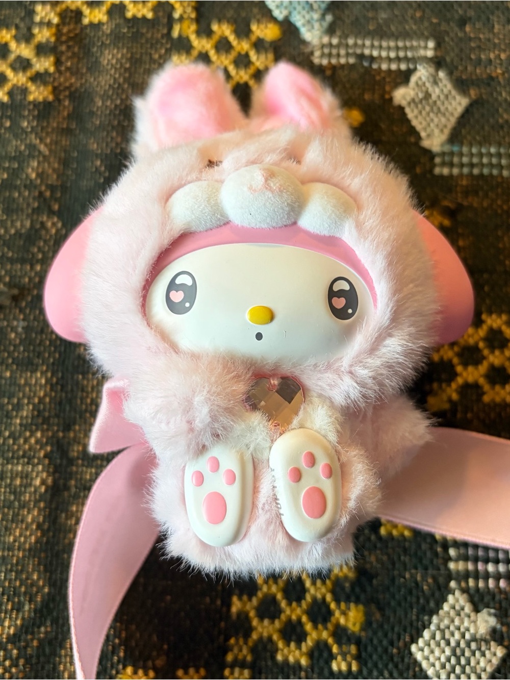NWT Top Toy Sanrio Diamond Bunny Baby My Melody Plush Pendant